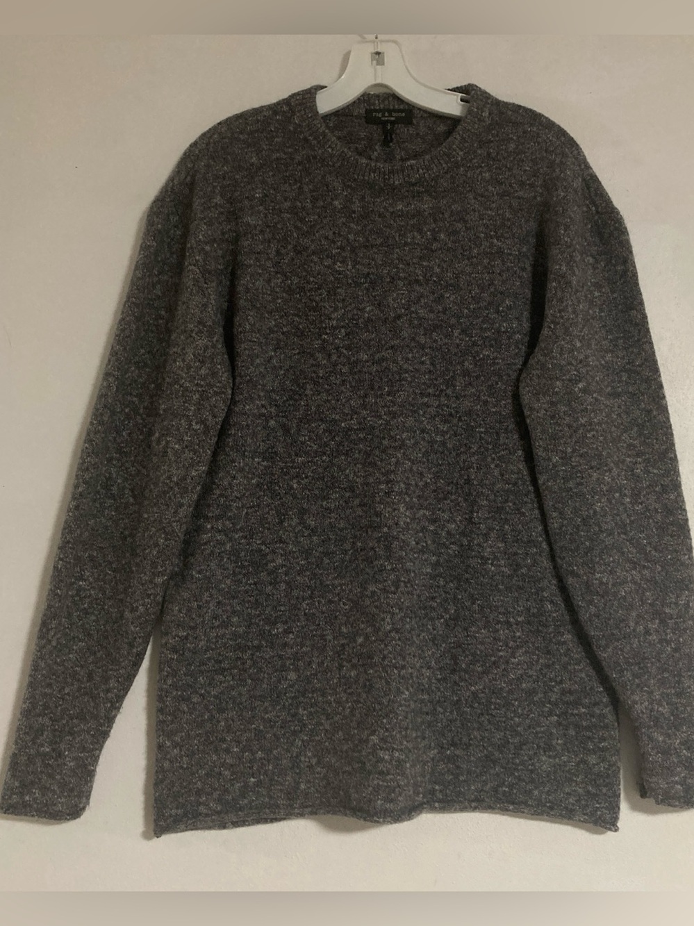 Rag & Bone ELSA Sweater  Crew Neck Women’s S/P alpaca Wool Cotton Gray Heather